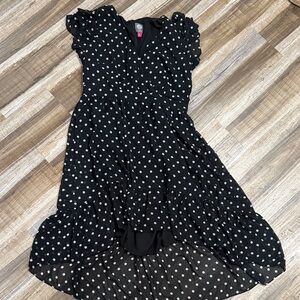 Vince Camuto Black Dress with White Polka Dots